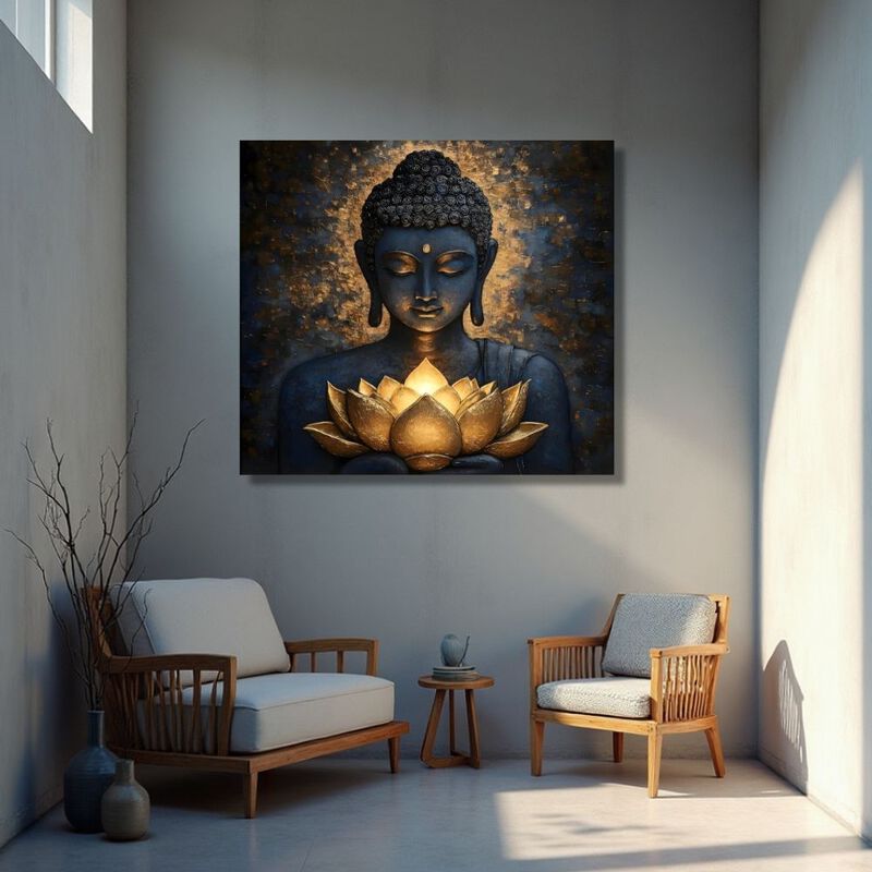 Cuadro Decorativo Impreso 20x30cm Meditaci&oacute;n Au... image number null