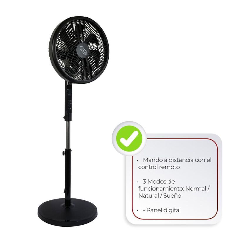 Ventilador De Pedestal 16", Digital, Con Contro... image number null