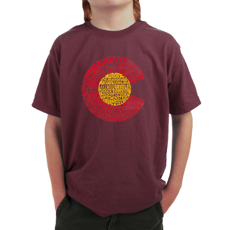 Camiseta Word Art Para Ni&ntilde;o - Colorado - Granat... image number null
