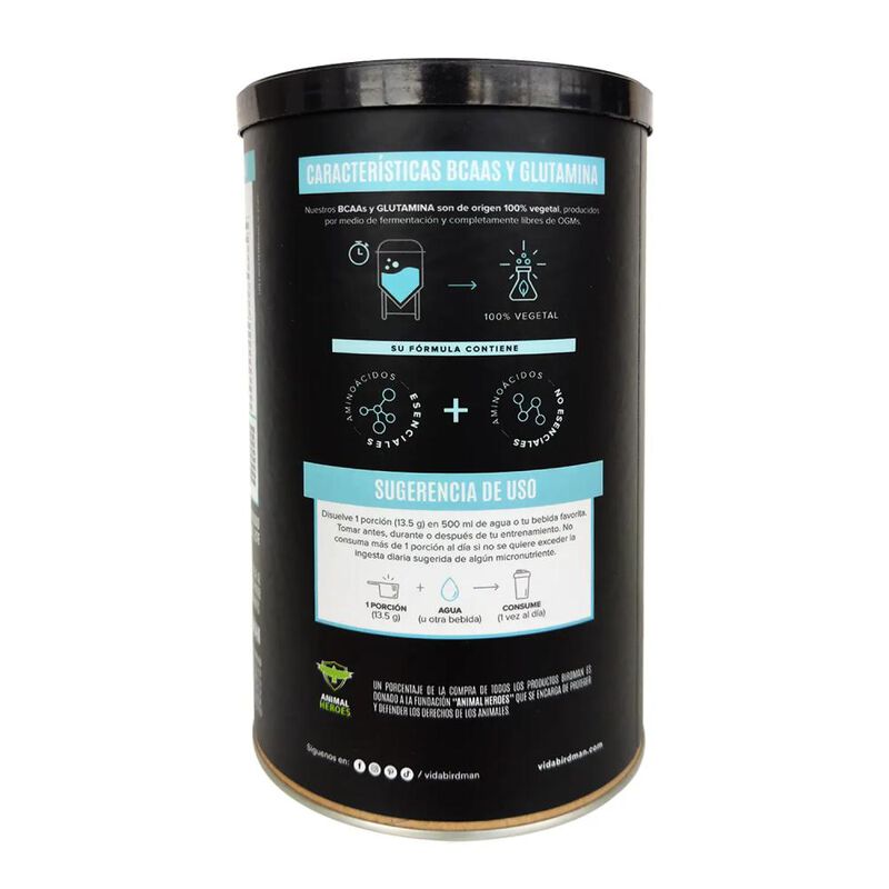 Bcaas Y Glutamina Mora - Limon Birdman 405g image number null