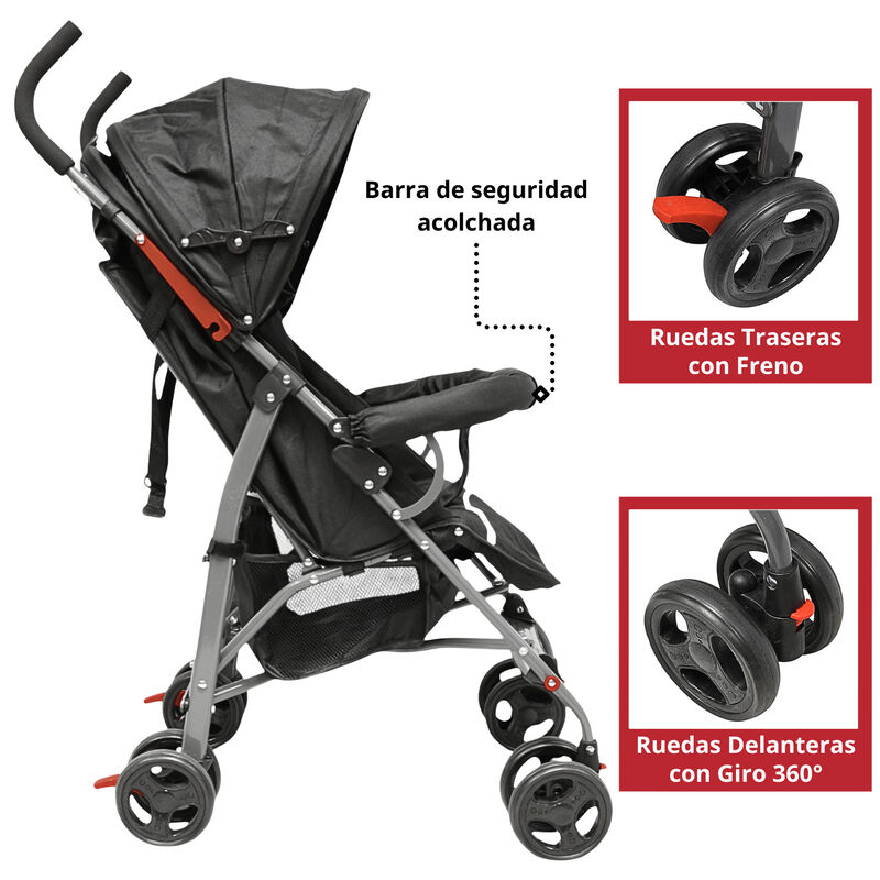 Carriola de Bastón para Bebé Asiento Multiposic... image number null
