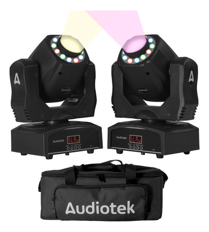 Set 2 Cabeza Móvil Rgb Robótica 90w con Mochil... image number null