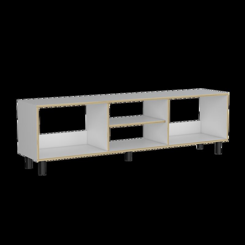 Mesa Para Tv Tunez Blanco Y Café Claro Para Tel... image number null