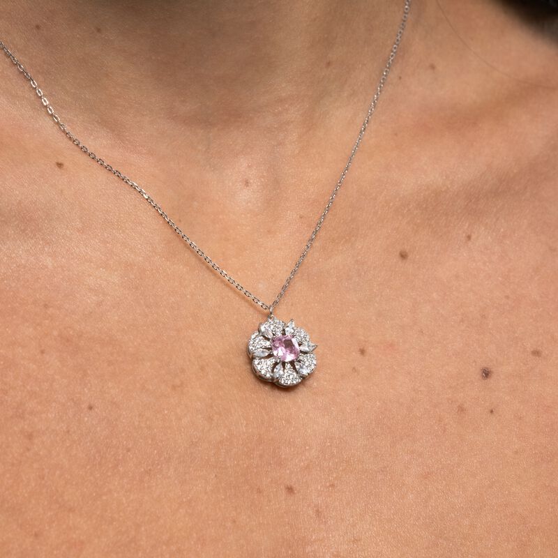 Collar Fiora Luckyly Plata .925 Con Zirconia C&uacute;... image number null