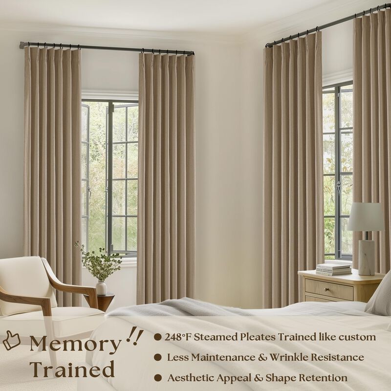 Cortinas Twodrapes 229 cm Marr&oacute;n Claro Opacas D... image number null