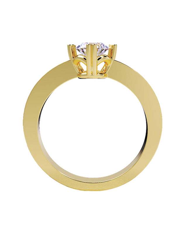 Anillo de Compromiso de 14K con Diamante de Lab... image number null