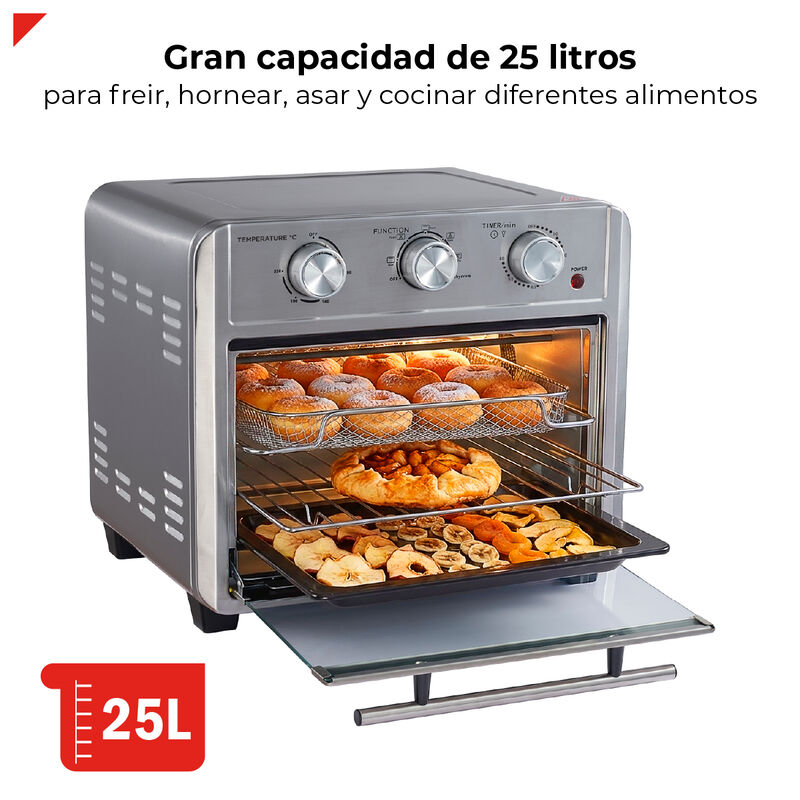 Horno Freidora De Aire Bogner 25l Baf25 6 En 1 ... image number null