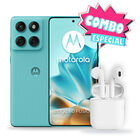 Combo Smartphone Motorola Moto Edge 60 Fusion 256gb 8gb Ram Verde + Aud&iacute;fonos Bluetooth