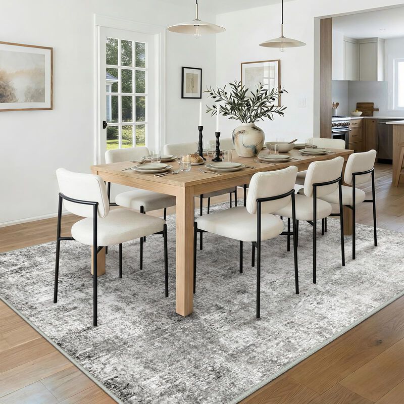 Alfombra De Zona Releany 244 cm x 152 cm Gris Y... image number null