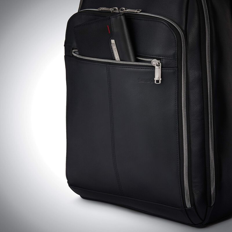 Mochila Samsonite Classic De Piel Negra Para Po... image number null