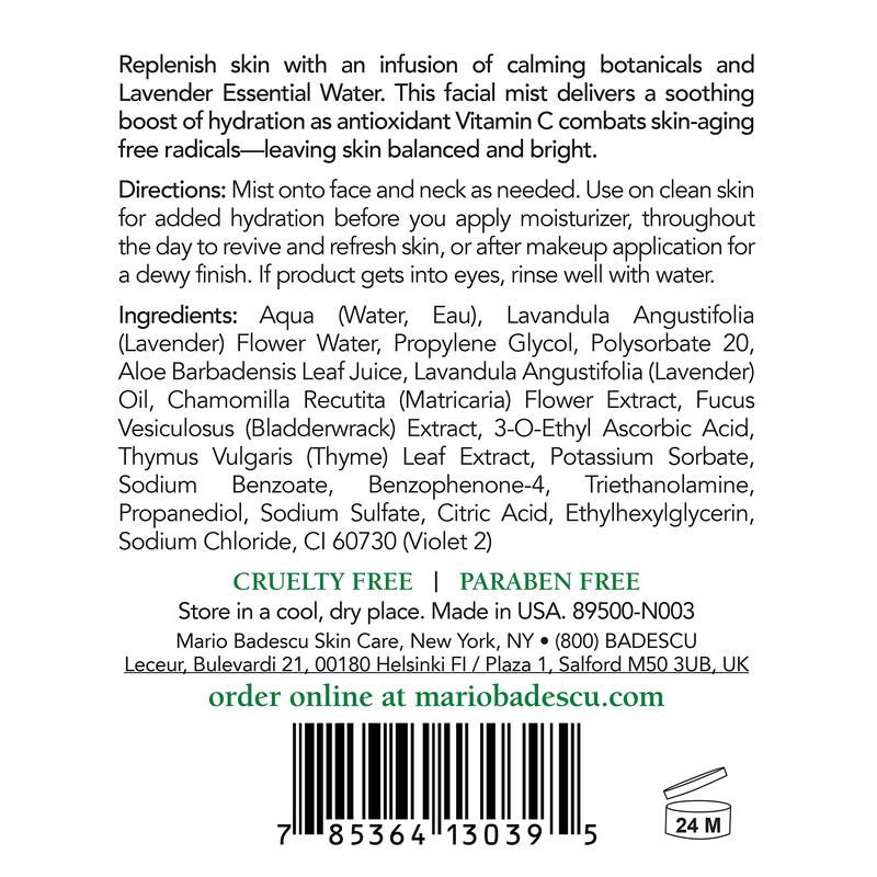 Spray Facial Mario Badescu Aloe, Agua De Rosas,... image number null