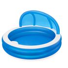 Alberca Inflable Redonda 2.41X2.41X1.4cm con Sombrilla y Asiento Integrado Azul 1 Modelo Caja 1