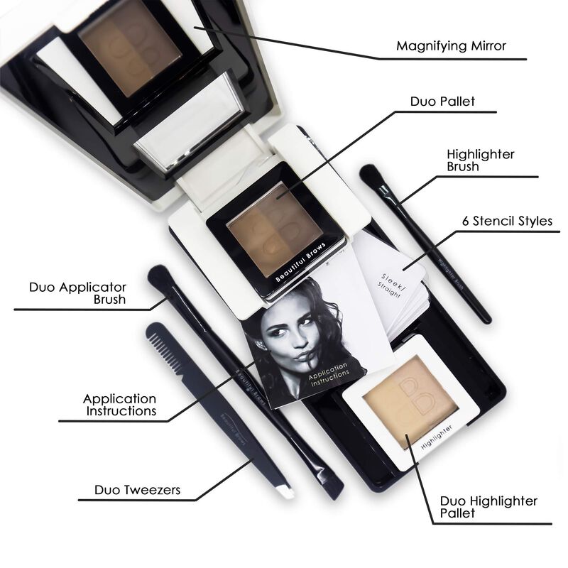 Kit De Cejas Beautiful Brows Marr&oacute;n Claro Y Mar... image number null
