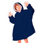 Sudadera Cobija Unitalla Infantil Unisex Acogedora Ligera Multifuncional Azul Marino Bluelander