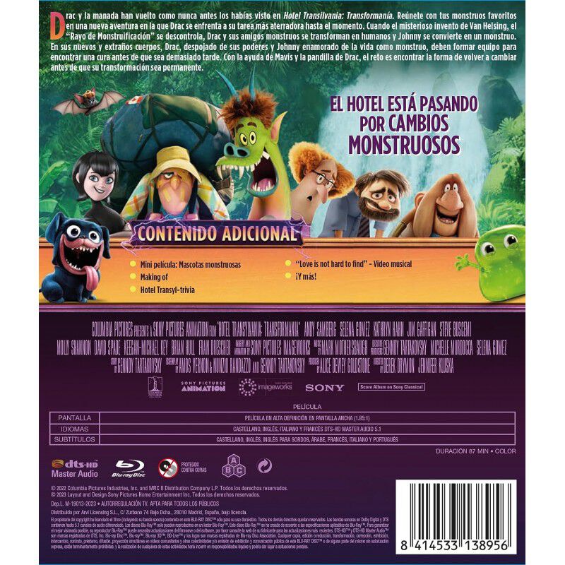 Hotel Transilvania 4: Transfoman&iacute;a (blu-ray) image number null