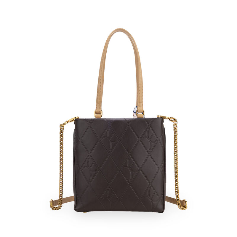 Bolsa Tote Chica Con Troquelado Color Caf&eacute; image number null
