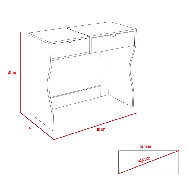 Mueble Tocador Perlak Beige Y Blanco Virtual Mu... image number null