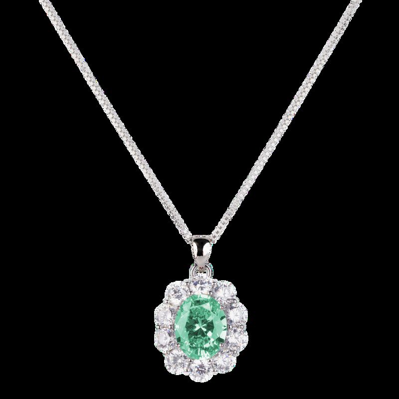 Collar Amia Luckyly Plata .925 Con Zirconia C&uacute;b... image number null