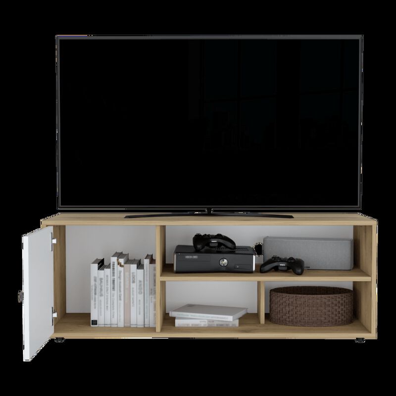 Mesa Para Tv Noah Macadamia y Blanco para Tv De... image number null