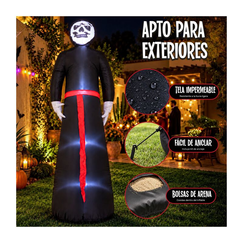 Inflable Halloween Esqueleto Gigante 243 Cm Cal... image number null
