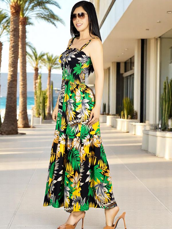 Vestido Maxi Casual Mujer VES-1016 Negro Largo ... image number null