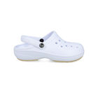 Zapato antiderrapante para trabajo tipo zueco Evacol – Blanco| Ligero, cómodo y seguro