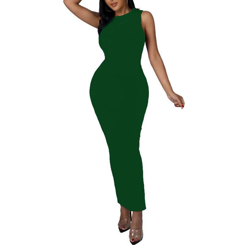 Vestido Sumche Largo Bodycon Verde Esmeralda XX... image number null