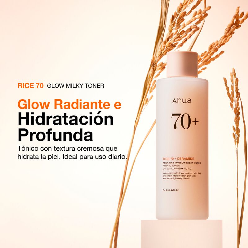 Anua Rice 70 Glow Milky Toner 250ml_glb/eu V3 image number null