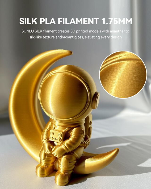 Filamento Sunlu Silk Pla Plus 4 kg (plata, Oro,... image number null