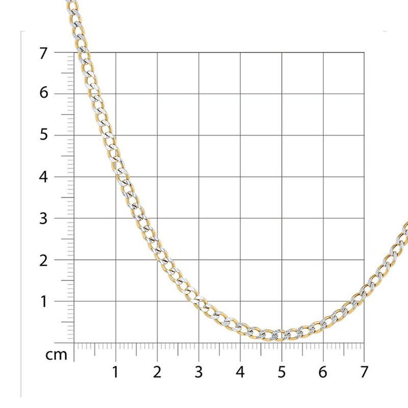 Cadena De Oro Amarillo Con Platinado 14K 1X1 (5... image number null