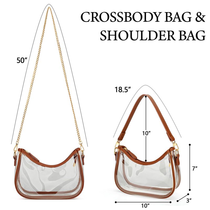 Bolso De Hombro Kkxiu Transparente Peque&ntilde;o Y Bo... image number null