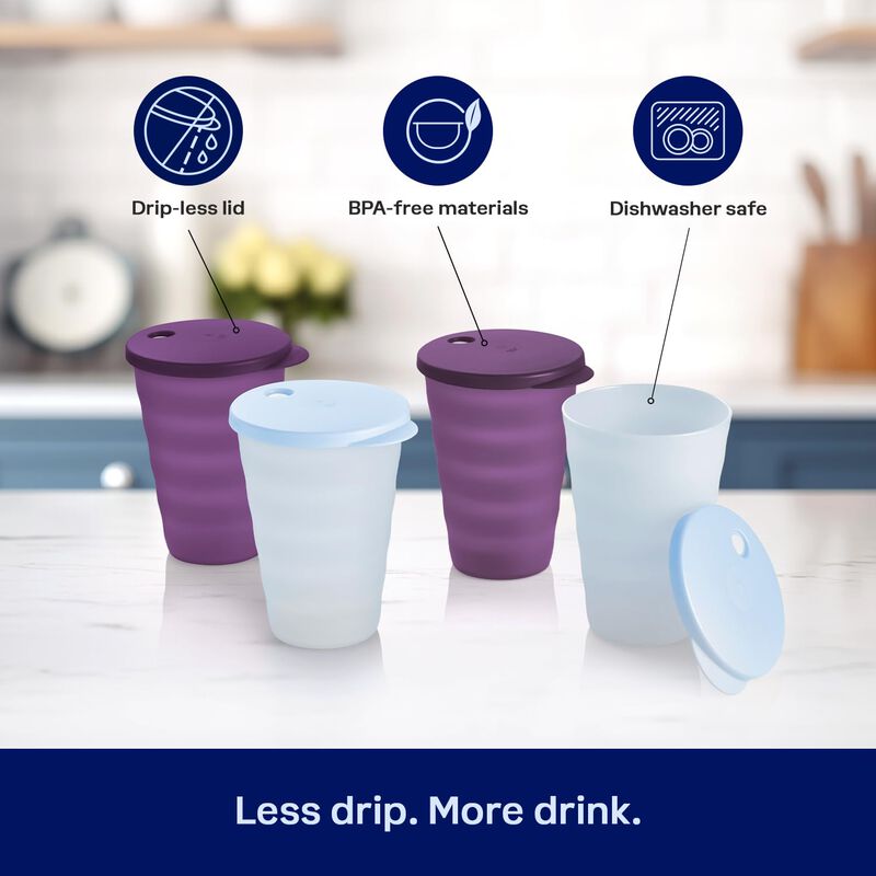 Juego De Vasos Tupperware 500 ml 4 Unidades Azu... image number null