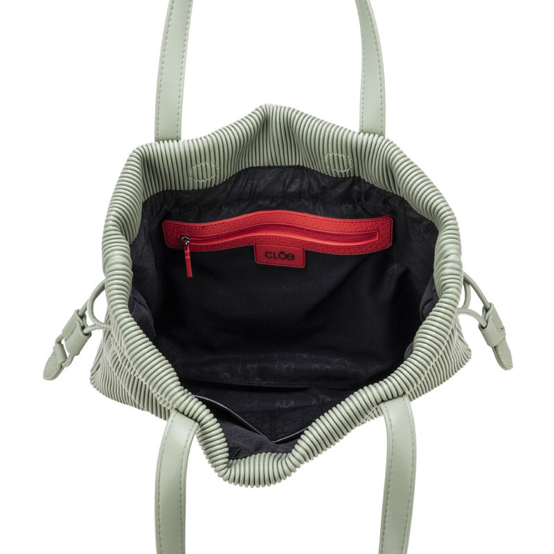 Bolsa Tote Maxi Con Jareta Color Verde image number null