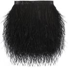 Avestruz Negro Sogugom Con Ribete De Plumas, 2 Yardas, 10 A 12 Cm, Para Coser