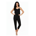 Jumpsuit Negro Capri Tirantes Punto Active USA Talla-G