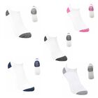 Wilson 5 Pares de Tines cortos para Mujer, Color Blanco con Piqué Punta y Talón ,Talla Unitalla, Sin felpa
