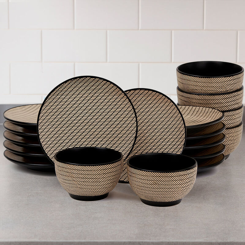 Vajilla HEDDA para 6 Personas - Cer&aacute;mica Caf&eacute; 1... image number null