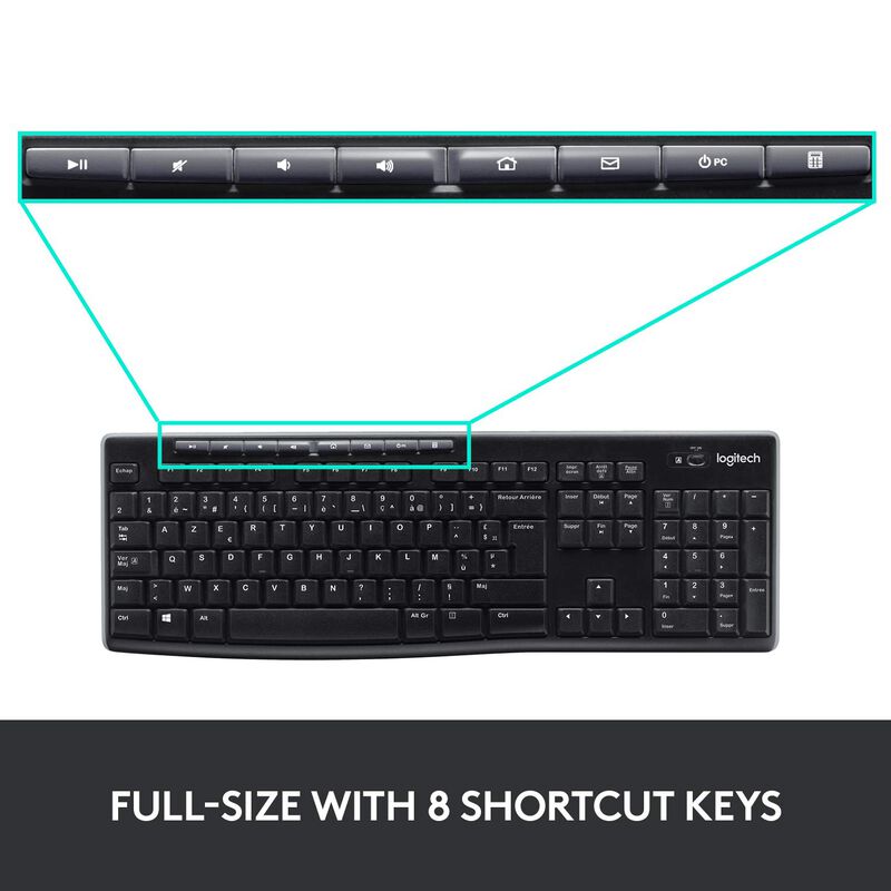 Combo De Teclado Y Rat&oacute;n Inal&aacute;mbricos Logitech ... image number null