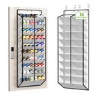 Organizador De Zapatos Keepjoy 30 Pares Para Colgar Sobre La Puerta, Blanco, De Malla