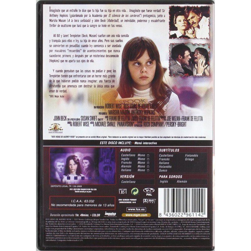 Las Dos Vidas De Audrey Rose [dvd] image number null