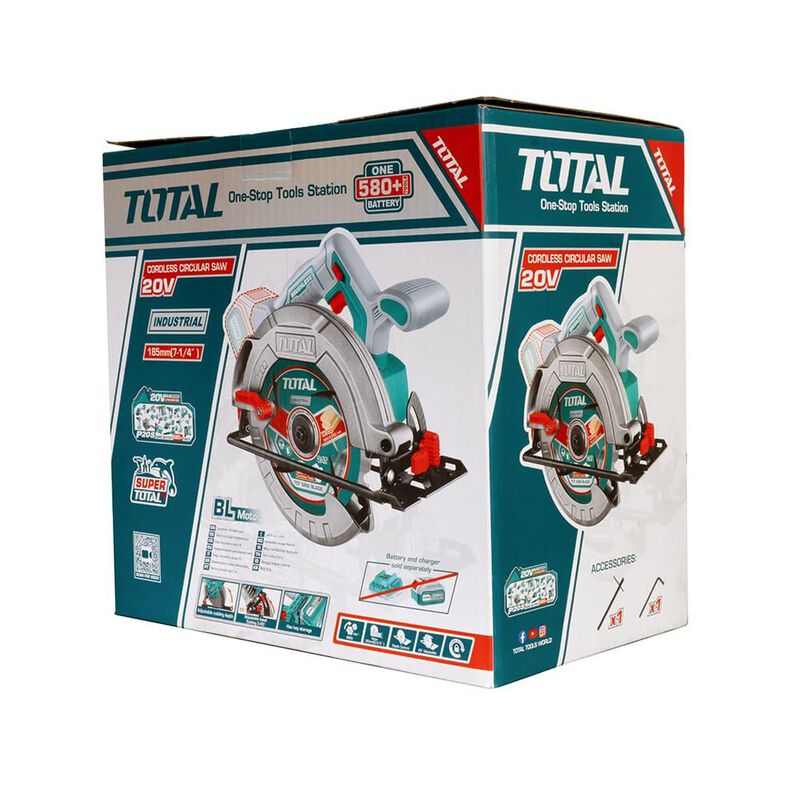 Sierra circular 7-1/4&rdquo; 20 V sin carbones TOTAL image number null