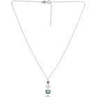 Gargantilla Con Cadena De Plata Con Piedras De Colores