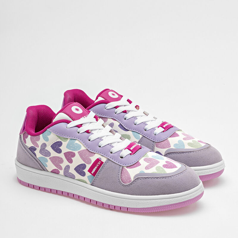 Moramora Tenis urbano para mujer lila multicolo... image number null
