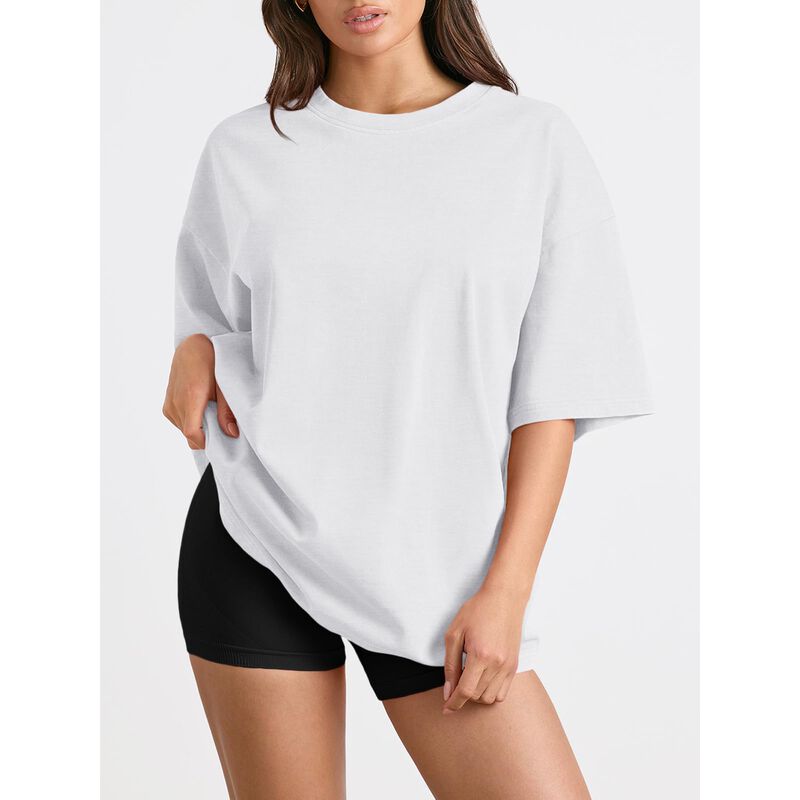 Camiseta Trendy Queen Blanca S Oversize Manga C... image number null