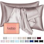 Fundas De Almohada De Seda Lyshin Mulberry, Paquete De 2, Tama&ntilde;o Queen, 50 X 75 Cm