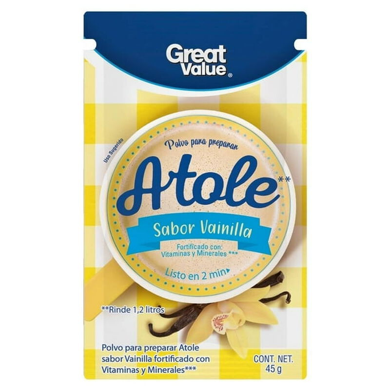 Polvo Para Preparar Atole Great Value Sabor Vai... image number null