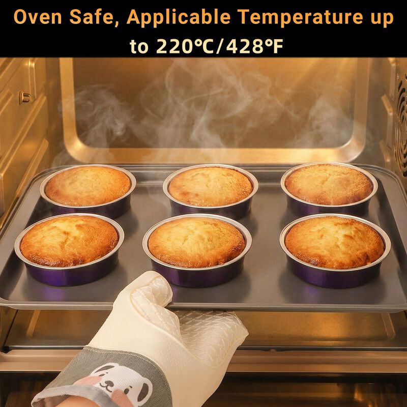 Moldes para Tartas Beasea, 12 cm, 50 Piezas, Co... image number null