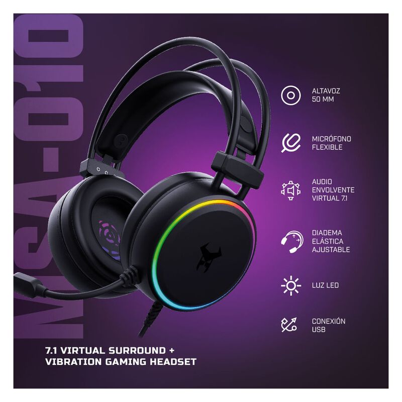 Aud&iacute;fonos Gamer STF Beast MSA-010 | Audio envol... image number null