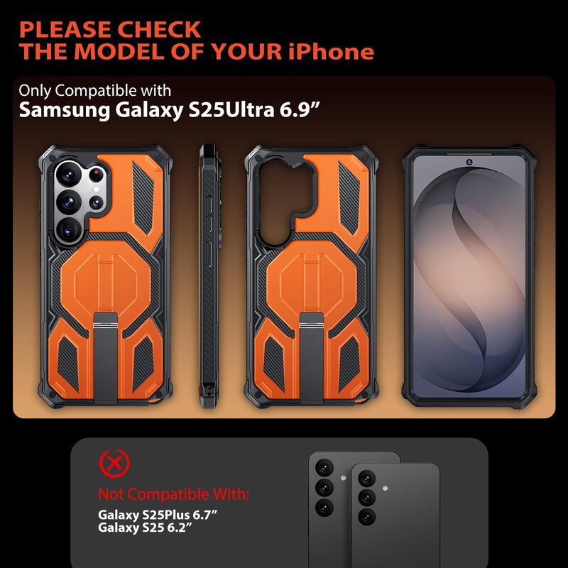 Funda Emmpitu Galaxy S25 Ultra Magsafe Naranja image number null