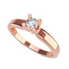 Anillo de Compromiso en Oro Rosa 10K con Circonia -  Talla:9.5/ M416-10R-CZ-95